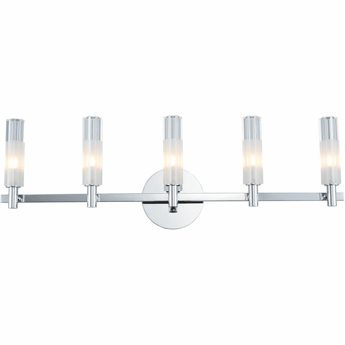 Kalco 509635CH Lorne Modern Chrome LED 5-Light Bathroom Light Fixture