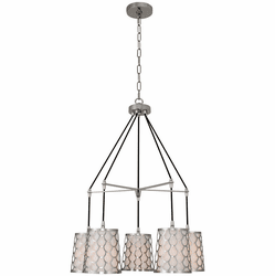 Kalco 511956PN Ariel Contemporary Polished Nickel Mini Chandelier Light