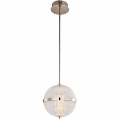 Kalco 512111PN Portland Modern Polished Nickel LED Mini Pendant Lighting