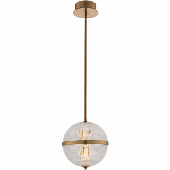 Kalco 512111WB Portland Contemporary Winter Brass LED Mini Pendant Light