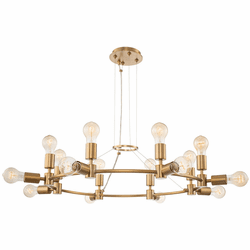 Kalco 512372WB Union Modern Winter Brass Chandelier Lamp