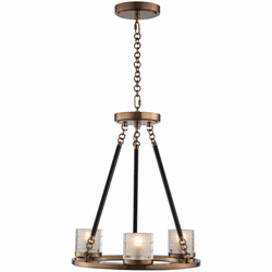Kalco 512471LB Library Modern Library Brass LED Mini Chandelier Light