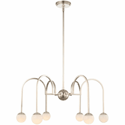 Kalco 512871PN Bistro Modern Polished Nickel LED 28" Chandelier Light