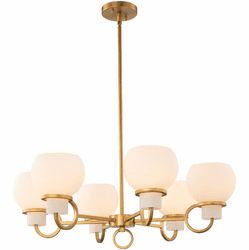 Kalco 513072WB Ascher Modern Winter Brass Chandelier Light