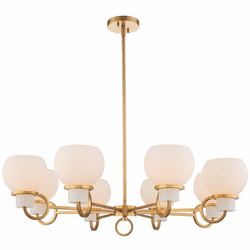 Kalco 513073WB Ascher Contemporary Winter Brass Chandelier Lighting