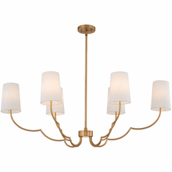 Kalco 514361NB Sophia New Brass Mini Chandelier Light