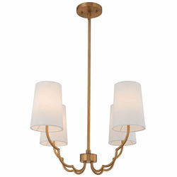 Kalco 514371NB Sophia New Brass Mini Chandelier Lamp