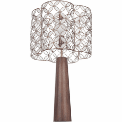 Kalco 515091OL Maurelle Contemporary Oxidized Gold Leaf Table Top Lamp