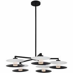 Kalco 516271WMB Fresno Modern White and Matte Black LED Chandelier Lamp