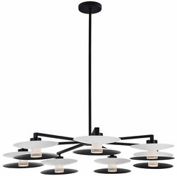 Kalco 516272WMB Fresno Contemporary White and Matte Black LED Hanging Chandelier