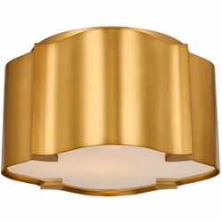 Kalco 516341WB Lotus Winter Brass 10" Flush Lighting