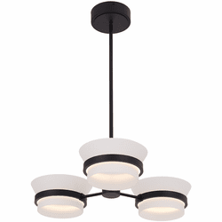 Kalco 517371MB Anel Modern Matte Black LED Chandelier Light