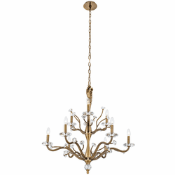 Kalco 517772HBR Venus Crystal Historic Brass Lighting Chandelier