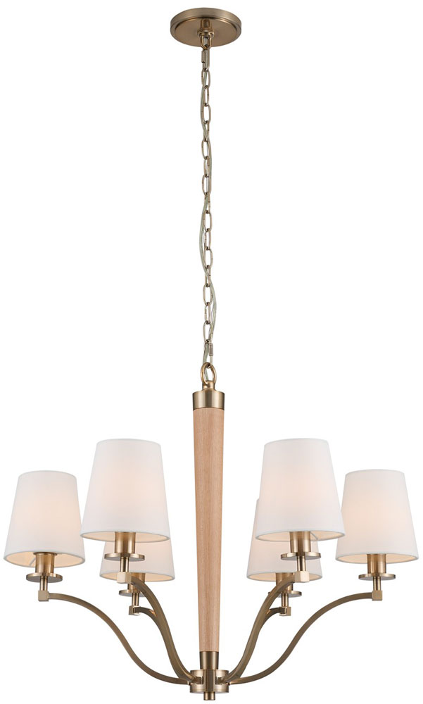 Kalco 518971BCG Curva Modern Brushed Champagne Gold Chandelier Light