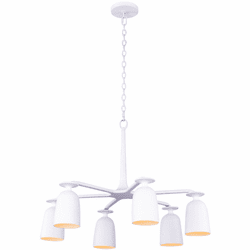 Kalco 520271MW Gabardine Modern Matte White Chandelier Lighting