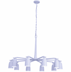 Kalco 520272MW Gabardine Contemporary Matte White Chandelier Light
