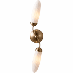 Kalco 520622WB Crest Contemporary Winter Brass Wall Lighting