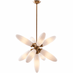 Kalco 520656WB Crest Contemporary Winter Brass Mini Hanging Pendant Light