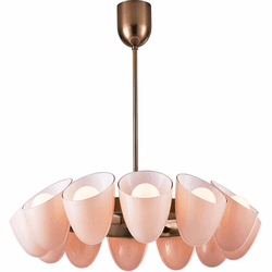 Kalco 524356WB Cocoon Contemporary Winter Brass Chandelier Lamp