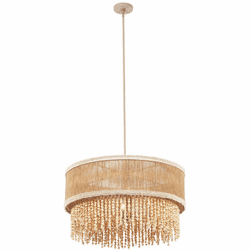 Kalco 524855JT Naturale Contemporary Jute Drum Pendant Hanging Light