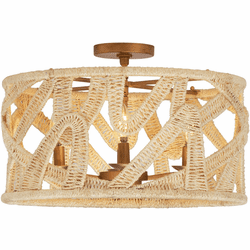 Kalco 525745MGW Soga Modern Modern Gold And White Ceiling Lighting