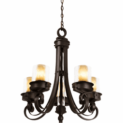 Kalco 5762SZ Newport Satin Bronze Chandelier Lamp