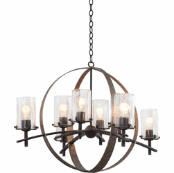 Kalco 7098 Irvine Modern Vintage Iron Chandelier Light