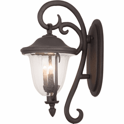 Kalco 9001MB Santa Barbara Textured Matte Black Exterior 11" Wall Sconce Light