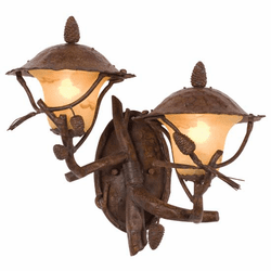 Kalco 9162 Ponderosa 2-Light Outdoor Wall Sconce, Left