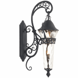 Kalco 9412MB Anastasia Modern Textured Matte Black Exterior 12.5" Sconce Lighting