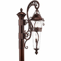 Kalco 9422BB Anastasia Modern Burnished Bronze Outdoor Post Light
