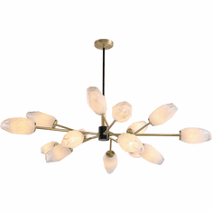 Kanova & Company KCH0114-15NB Glacier Contemporary Louise Brass Lighting Chandelier