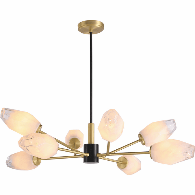 Kanova & Company KCH0114-8NB Glacier Modern Louise Brass Hanging Chandelier