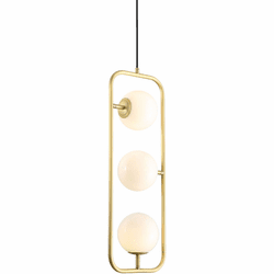 Kanova & Company KPN1105-3 Loreto Contemporary Bissen Brass Mini Ceiling Light Pendant