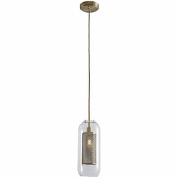 Kanova & Company KPN1116T-1 Fano Modern Rembrandt Brass Mini Hanging Pendant Light