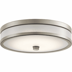 Kichler 11302NILED Pira Modern Brushed Nickel LED 12" Flush Mount Light Fixture