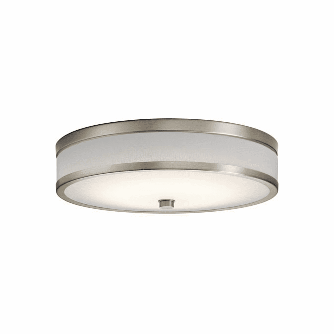 Kichler 11303NILED Pira Contemporary Brushed Nickel LED 15" Flush Ceiling Light Fixture