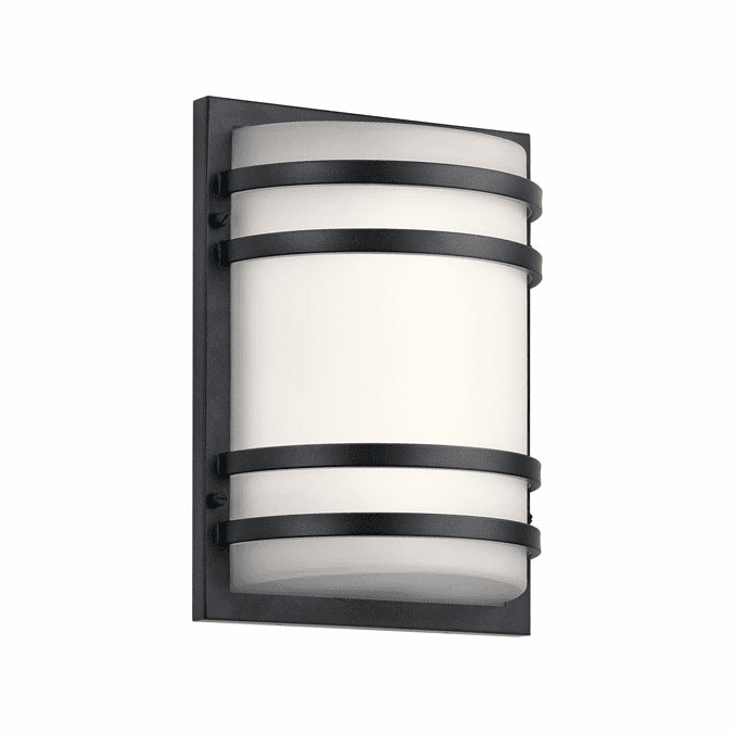 Kichler 11320BKTLED Contemporary Textured Black LED Outdoor Wall Sconce