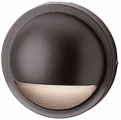 Kichler 15064AZT Six Groove Textured Architectural Bronze Halogen Outdoor Low Voltage Deck Light