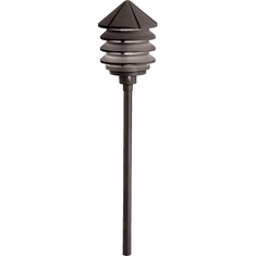 Kichler 15205AZT Six Groove Textured Architectural Bronze Line Voltage Outdoor Landscaping Light