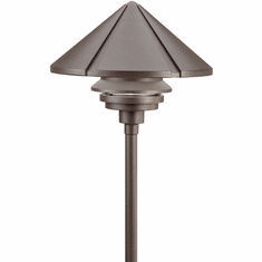 Kichler 15211AZT Six Groove Textured Architectural Bronze Line Voltage Outdoor Landscape Lighting Design