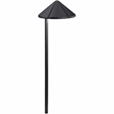 Kichler 15315BKT Six Groove Textured Black Line Voltage Outdoor Landscape Light Fixture