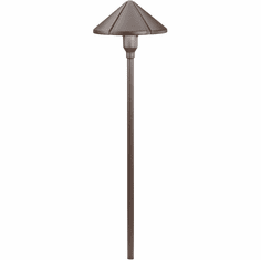 Kichler 15326AZT Six Groove Textured Architectural Bronze Line Voltage Exterior Landscape Light