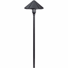 Kichler 15326BKT Six Groove Textured Black Line Voltage Outdoor Landscaping Light