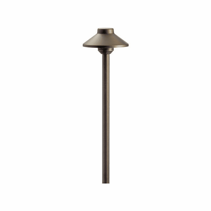 Kichler 15505CBR Contemporary Centennial Brass Line Voltage Outdoor