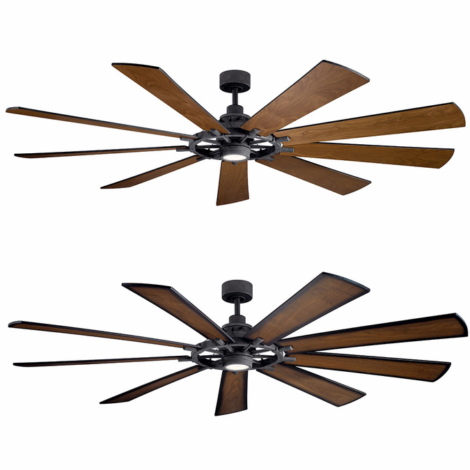 Kichler 300285DBK Gentry XL Distressed Black LED 85" Home Ceiling Fan