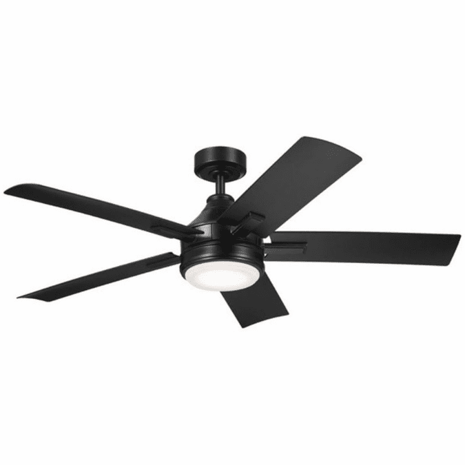 Kichler 310126SBK Tide Satin Black LED 52" Home Ceiling Fan KIC310126SBK
