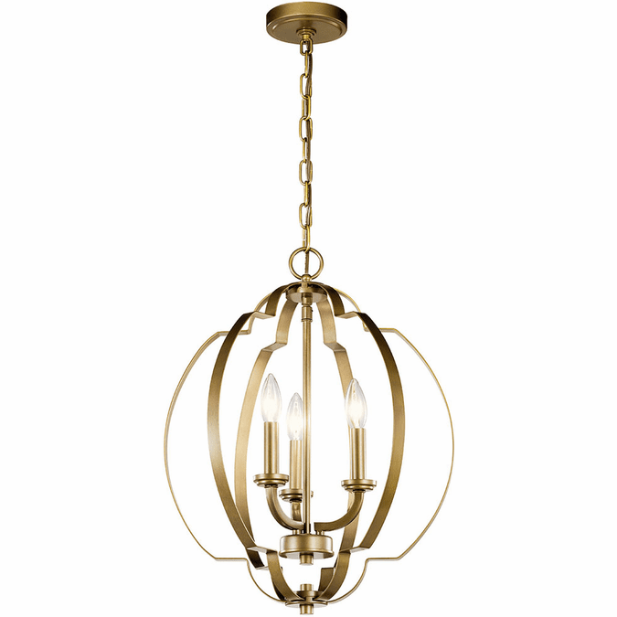 Kichler 42140NBR Voleta Natural Brass 16.5" Foyer Lighting Fixture