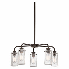 Kichler 43058OZ Braelyn Olde Bronze 25 Inch Diameter Retro Chandelier - Downlight