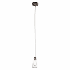 Kichler 43060OZ Braelyn Mini Olde Bronze 5 Inch Diameter Retro Bar Lighting Pendant